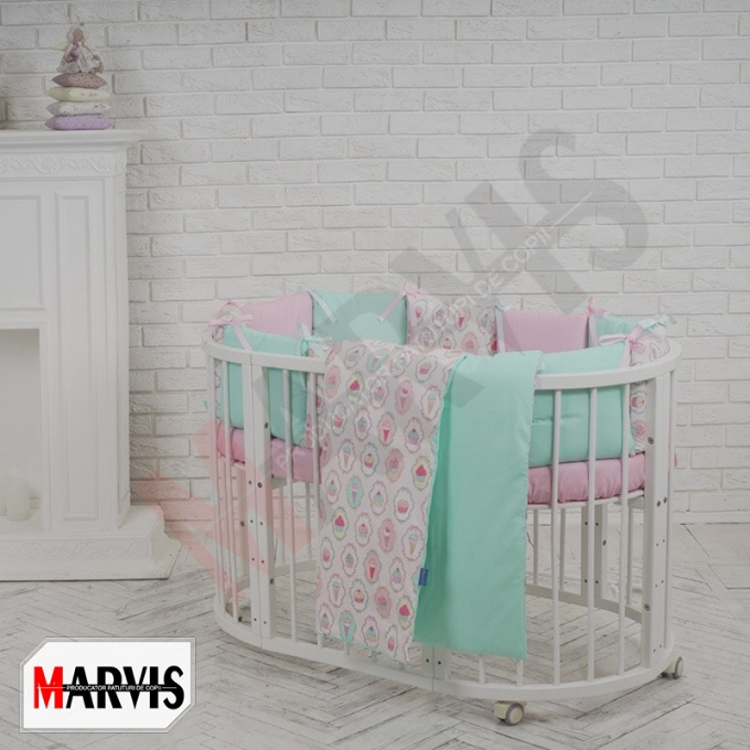 Lenjerie patut bebe oval
